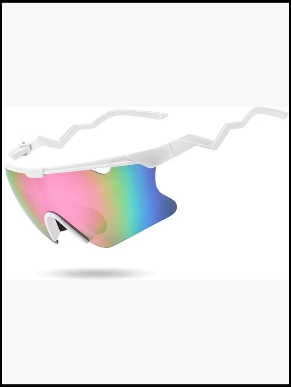 Polarized Large Retro Rimless Sports Sunglasses TR90 Frame